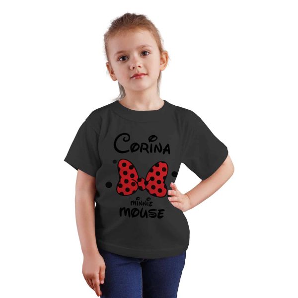 Tricou personalizat pentru copii cu nume - Minnie Mouse - imagine 3