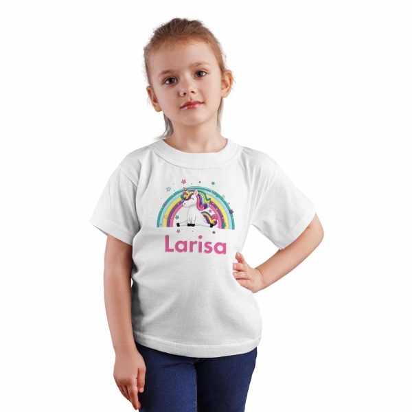 Tricou personalizat pentru copii cu nume - Unicorn