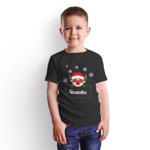 Tricou personalizat de Craciun pentru copii cu nume