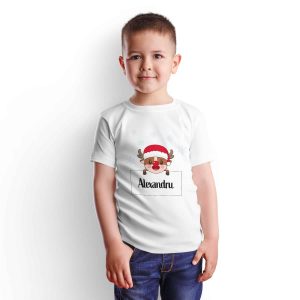Tricou personalizat de Craciun pentru copii cu nume