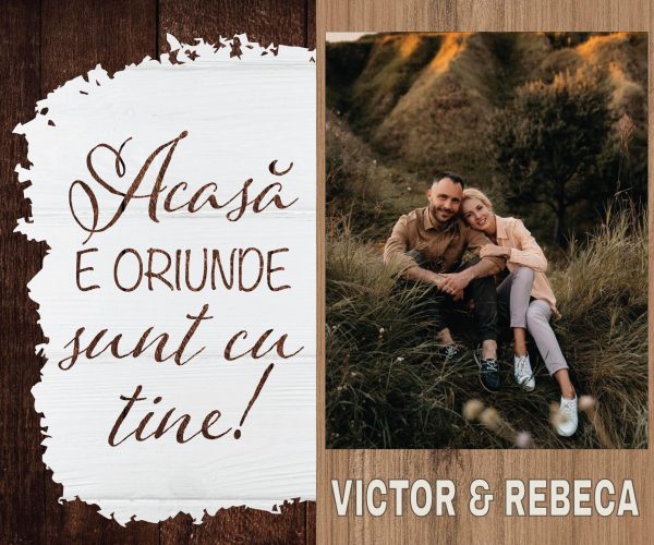 Tablou canvas personalizat cu poză și două nume - Acasă - imagine 2