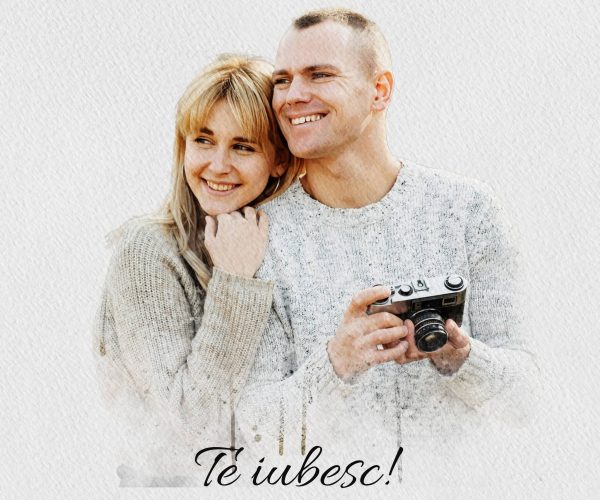 Tablou canvas personalizat cu poză - Te iubesc - imagine 2