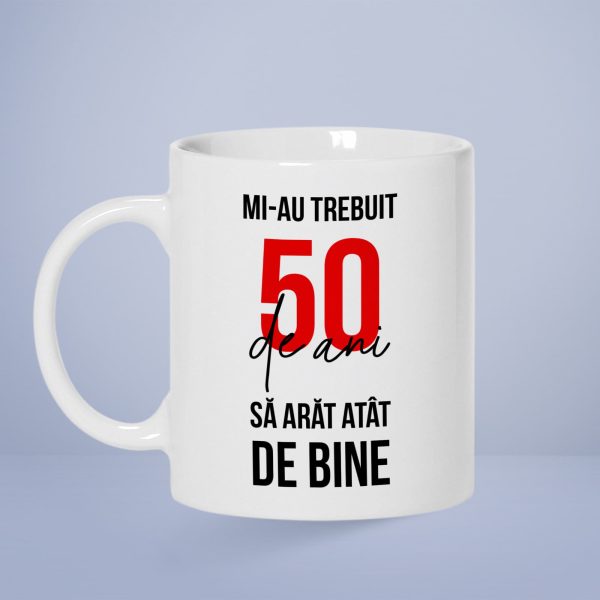 Cană personalizată cu text - Aniversare Vârstă - imagine 2
