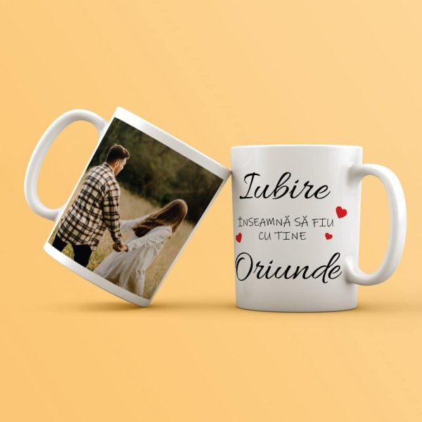 Cană pentru iubit sau iubită, personalizată cu poză - imagine 2