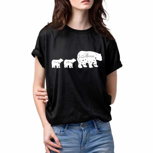 Tricou pentru femei, personalizat cu nume - Ursuleți - imagine 2