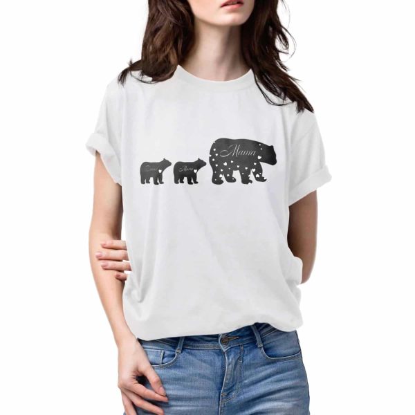 Tricou pentru femei, personalizat cu nume - Ursuleți