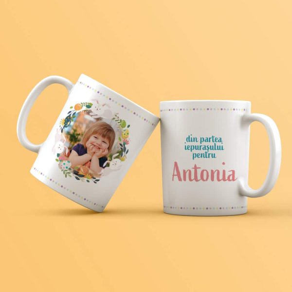 Cana Paste, personalizata cu poza si nume - Din partea iepurasului - imagine 2