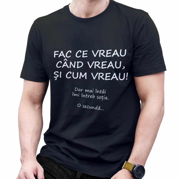 Tricou cu text amuzant, personalizat pentru sot
