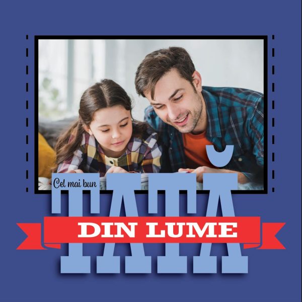 Magnet personalizat cu poză 10x10cm - Cel mai bun tată din lume - imagine 3