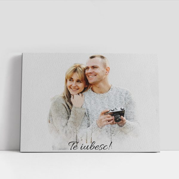 Tablou canvas personalizat cu poză - Te iubesc