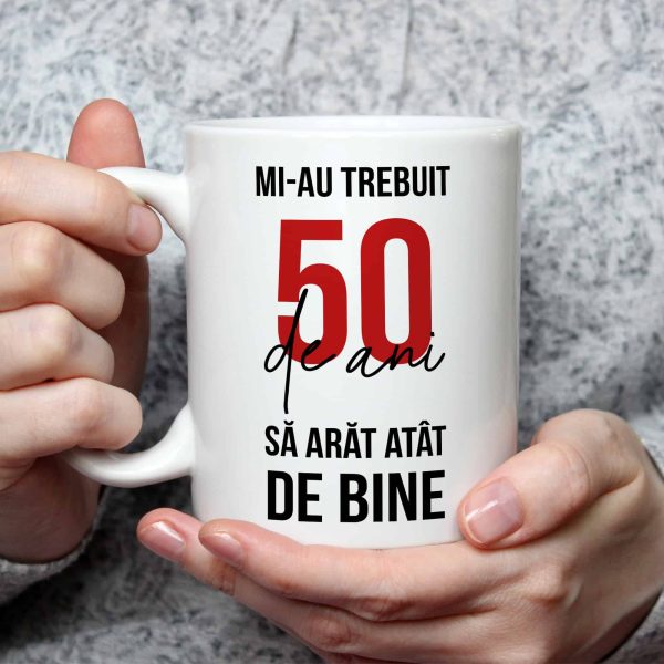 Cană personalizată cu text - Aniversare Vârstă