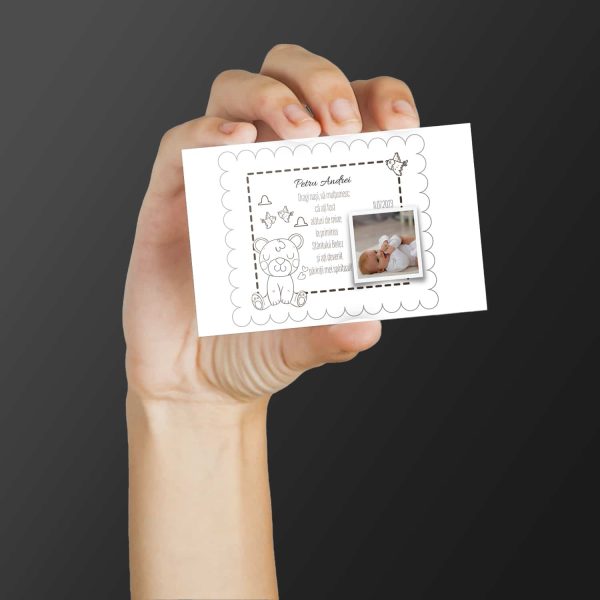 Magnet personalizat cu poză nume și dată 10x15cm - Dragi nași - imagine 2