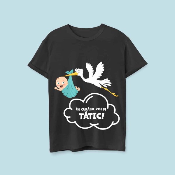Tricou viitor tatic, personalizat cu text - imagine 3