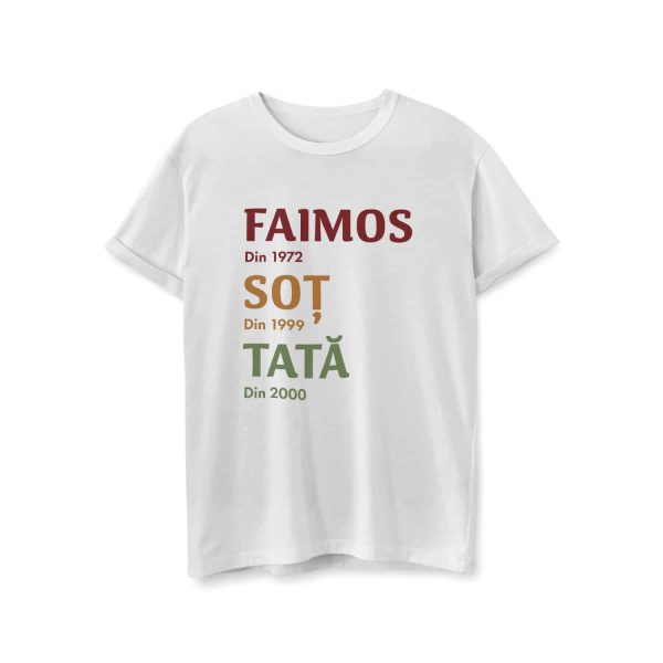 Tricou pentru sot si tata, personalizat cu date importante - imagine 4