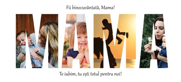 Cană personalizată 8 martie, cu 4 poze și text - imagine 3