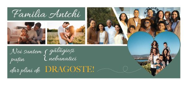 Cana familie, personalizată cu 5 poze si nume - imagine 3