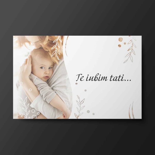 Magnet personalizat cu poză 7x10cm - Te iubim tati