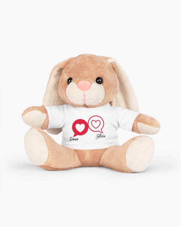 Jucărie de pluș personalizată cu nume - Inimioare - imagine 3