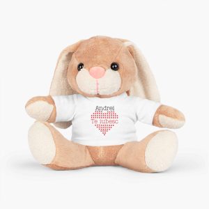 Jucărie de pluș personalizată cu nume - Te iubesc