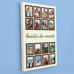 Tablou canvas personalizat cu 16 poze - Amintiri din vacanță