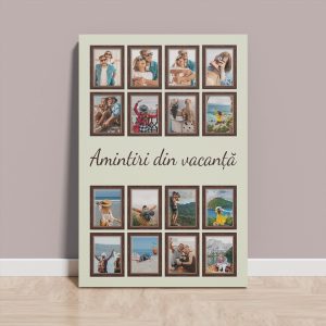 Tablou canvas personalizat cu 16 poze - Amintiri din vacanță