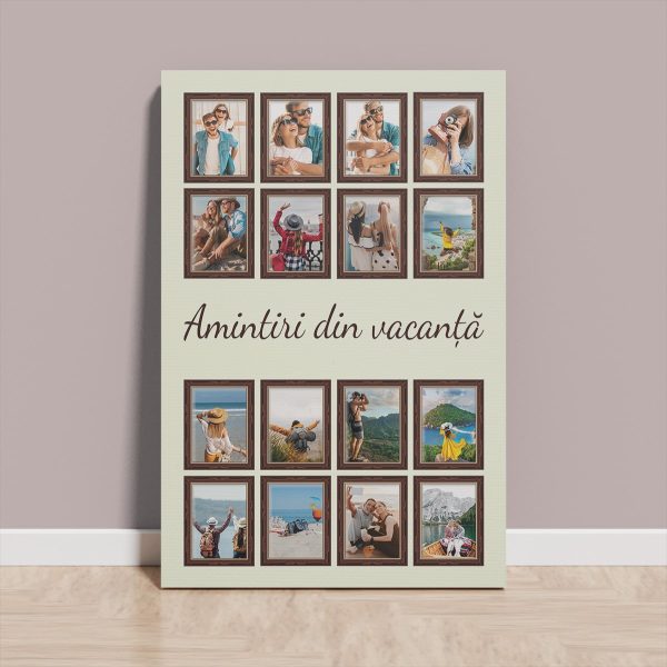 Tablou canvas personalizat cu 16 poze - Amintiri din vacanță