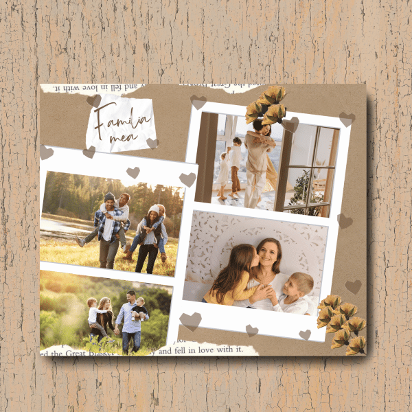 Tablou cu familia mea, personalizat cu 4 poze - imagine 4