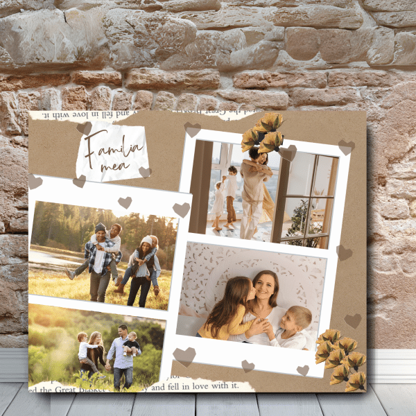 Tablou cu familia mea, personalizat cu 4 poze - imagine 5