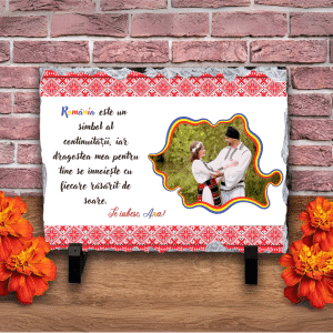 Placă ardezie personalizata - Cadou traditional Romania