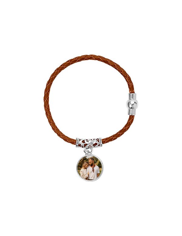Brățară din piele personalizată cu poză - imagine 2
