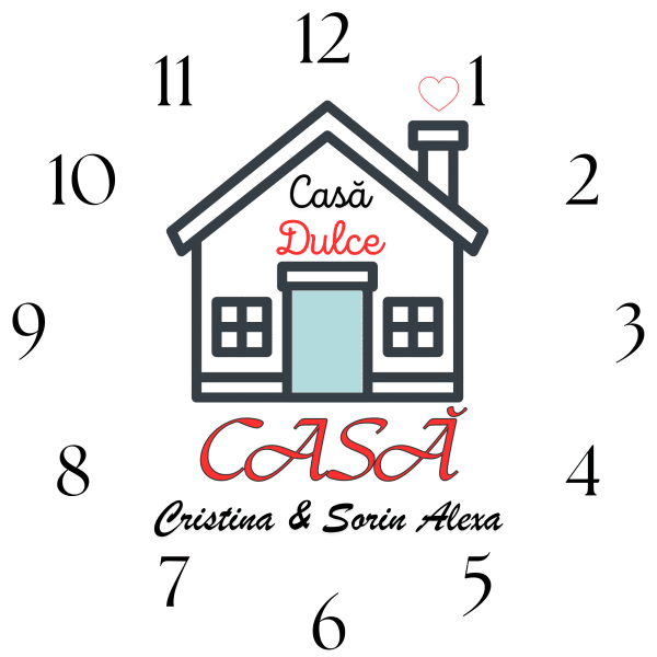 Ceas cadou casa noua, personalizat cu două nume - imagine 3