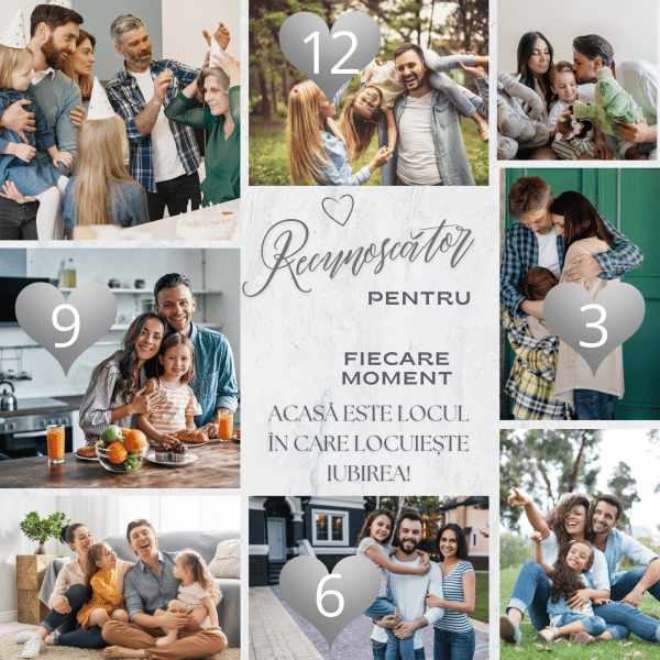 Ceas personalizat pătrat cu 8 poze - Acasă - imagine 4