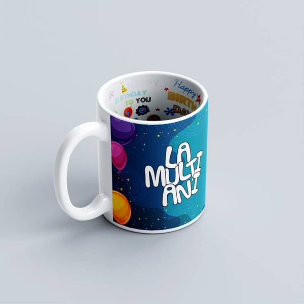Cană cadou aniversare, personalizată cu poză - Happy Birthday - imagine 2
