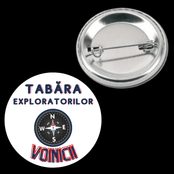 Insignă metalică personalizată cu numele și logoul taberei - imagine 3