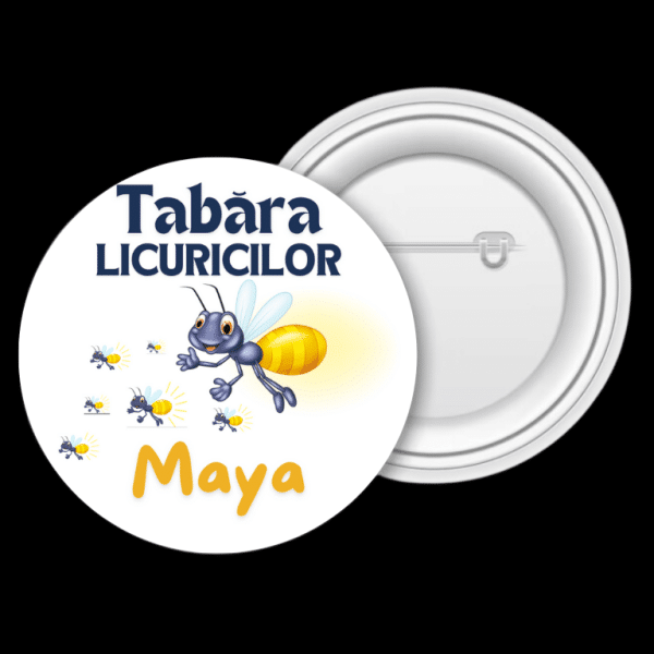 Insignă metalică personalizată cu nume - Tabără - imagine 3