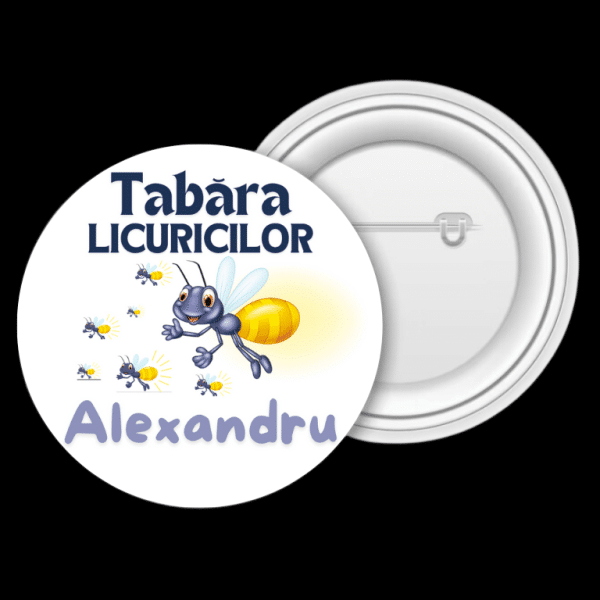 Insignă metalică personalizată cu nume - Tabără - imagine 4