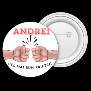 Insignă metalică personalizată cu nume - Cel mai bun prieten