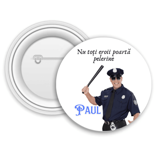 Insignă metalică personalizată cu nume - Polițiști