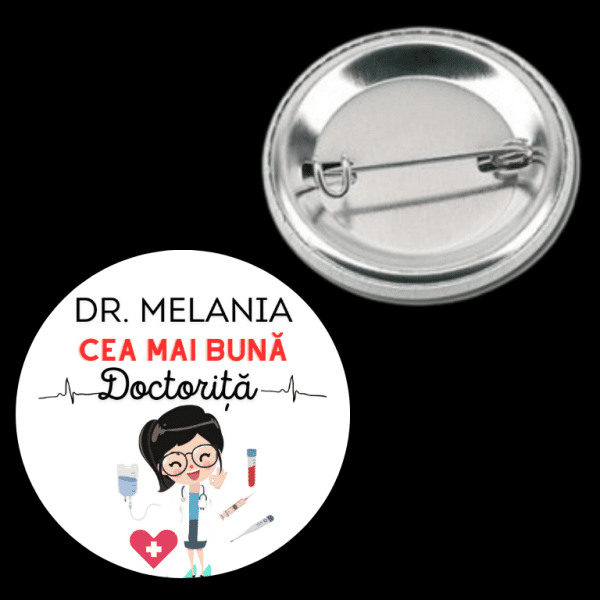 Insignă metalică personalizată cu nume - Cadru medical - imagine 2
