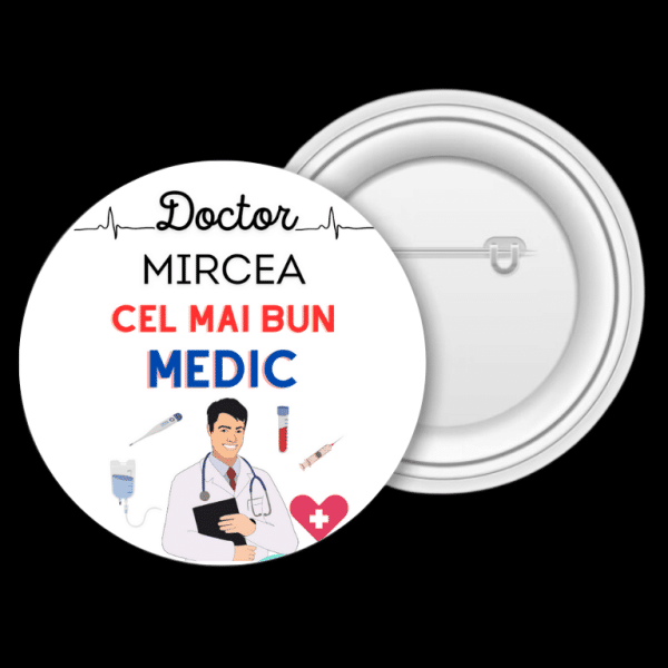 Insignă metalică personalizată cu nume - Cadru medical - imagine 3
