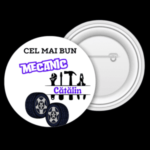 Insignă metalică personalizată cu nume - Mecanic