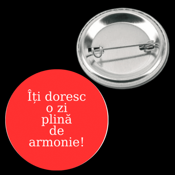 Insignă metalică personalizată cu text - imagine 3