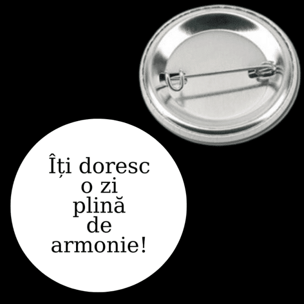 Insignă metalică personalizată cu text - imagine 5