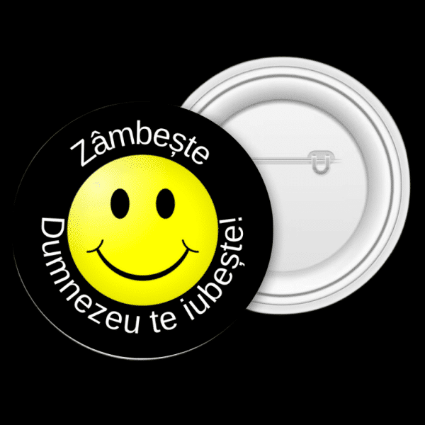 Insignă metalică personalizată cu nume - Zâmbește - imagine 2