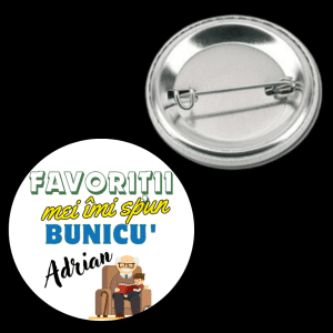 Insigna metalica personalizata cu nume - Bunici