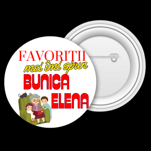 Insigna metalica personalizata cu nume - Bunici - imagine 3