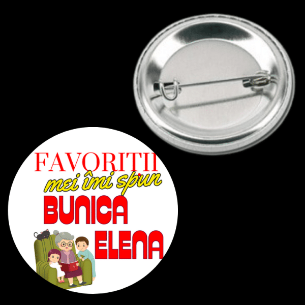 Insigna metalica personalizata cu nume - Bunici - imagine 4