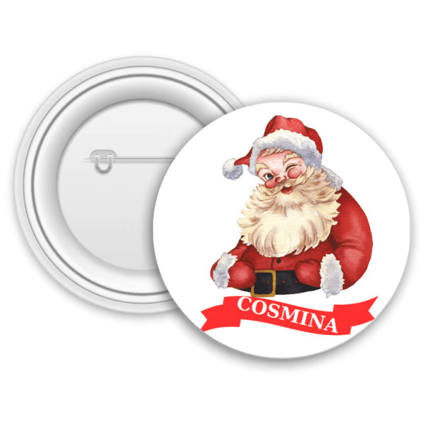 Insigna metalica personalizata cu nume - Crăciun - imagine 2