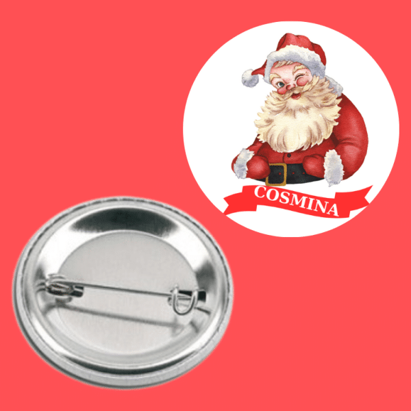 Insigna metalica personalizata cu nume - Crăciun - imagine 4