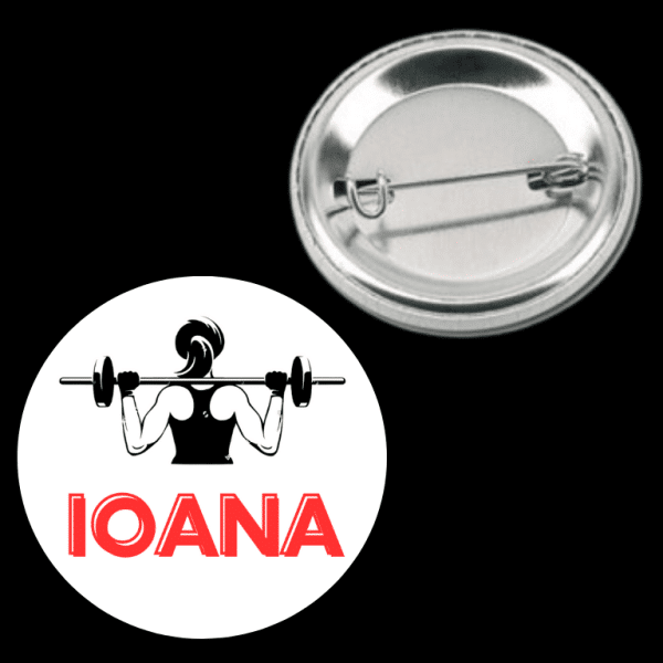 Insignă metalică personalizată cu nume - Ioana - imagine 2